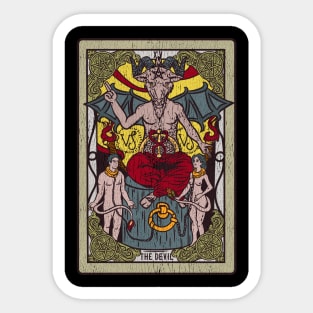 The Devil Tarot Card Gift I Satanic Occult Baphomet print Sticker